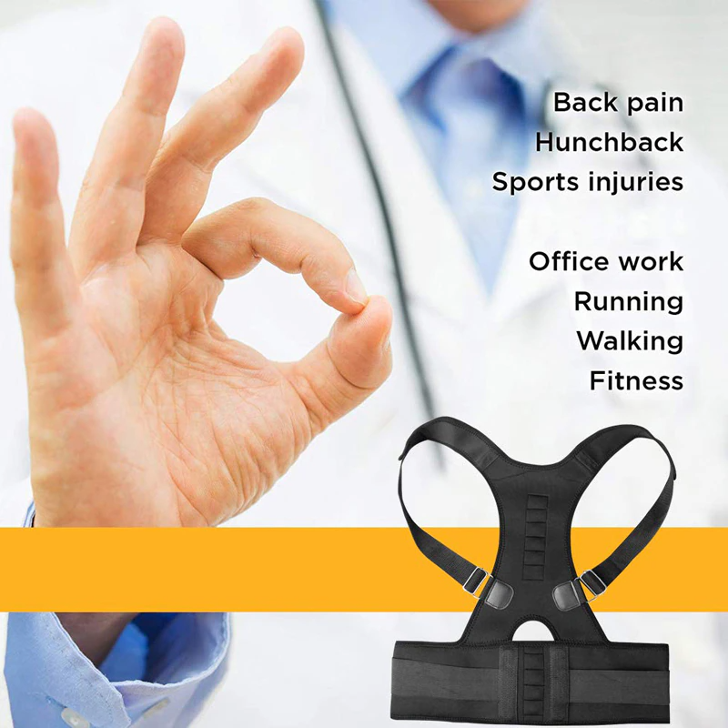 Suporte de Costas e Ombros com Ajuste Magnético