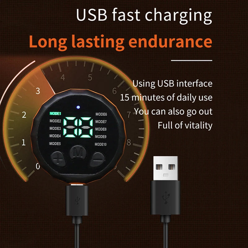 Cinta Abdominal EMS para Tonificação e Massagem