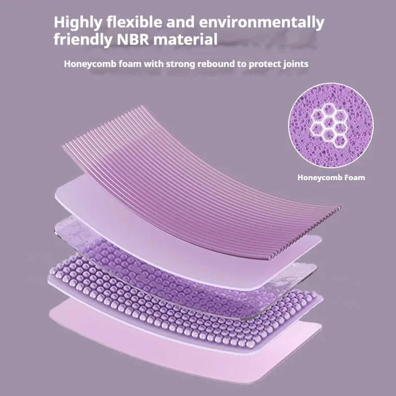 Tapete de Yoga Antiderrapante para Treinos, Roda Abdominal e Exercícios de Core