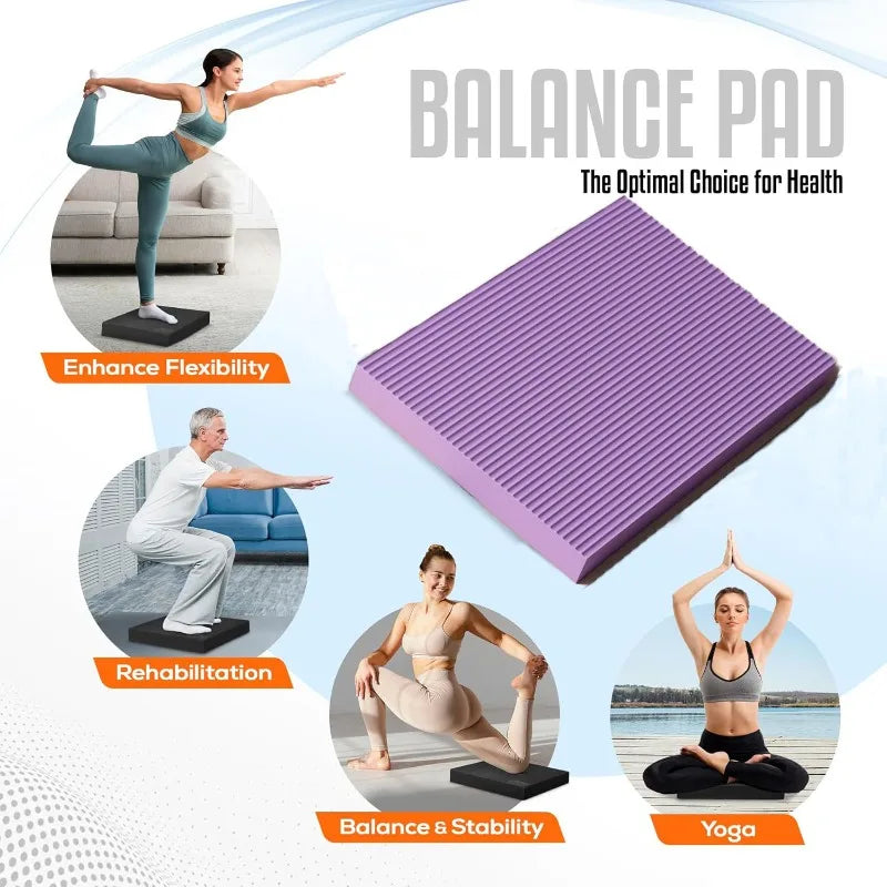 Tapete de Yoga Antiderrapante para Treinos, Roda Abdominal e Exercícios de Core