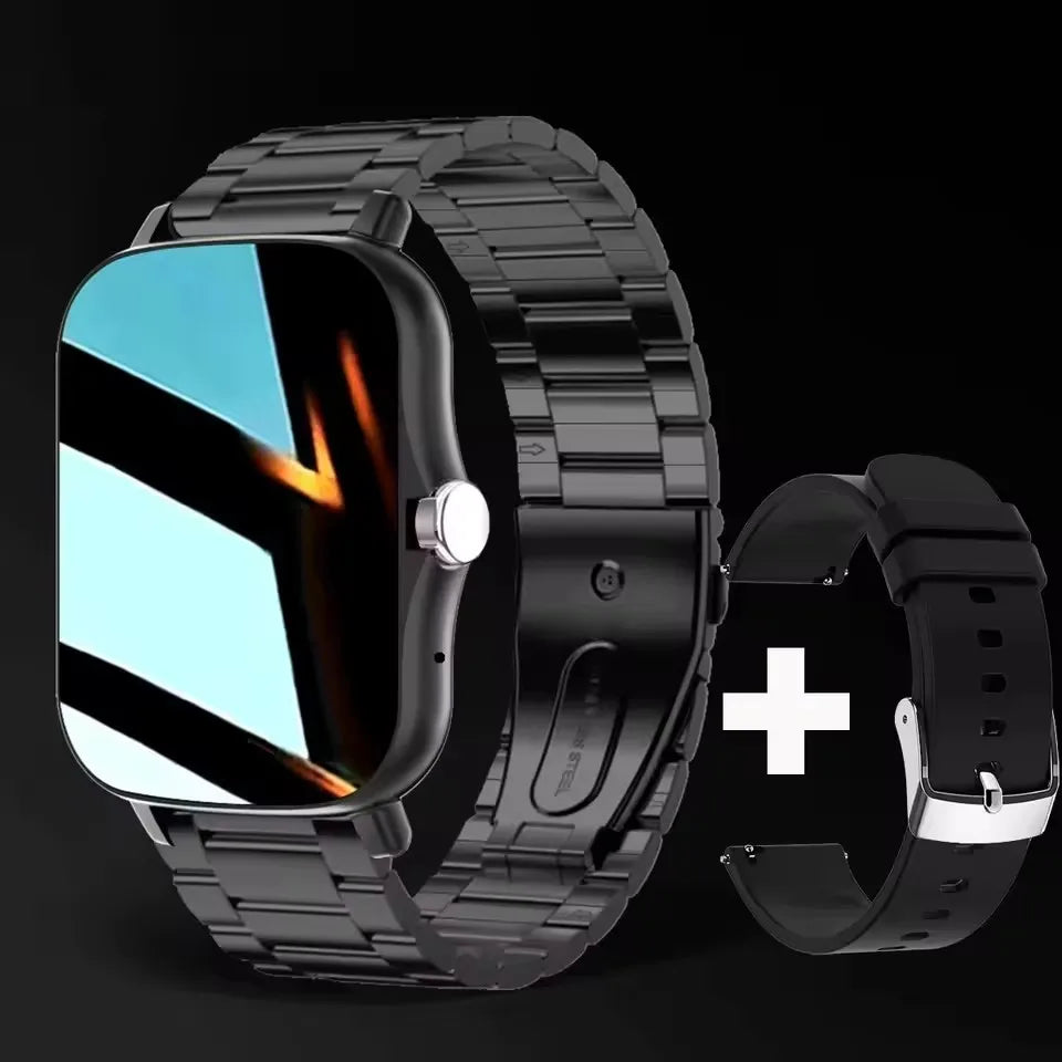 Smartwatch Fitness com Chamada Bluetooth, Monitor de Batimentos Cardíacos e GPS