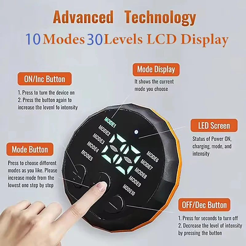 Cinta Abdominal EMS para Tonificação e Massagem