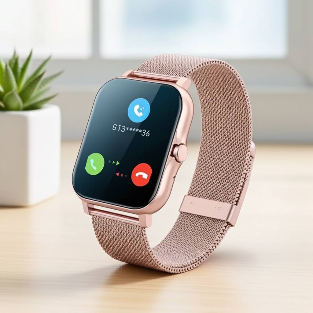 Smartwatch Fitness com Chamada Bluetooth, Monitor de Batimentos Cardíacos e GPS